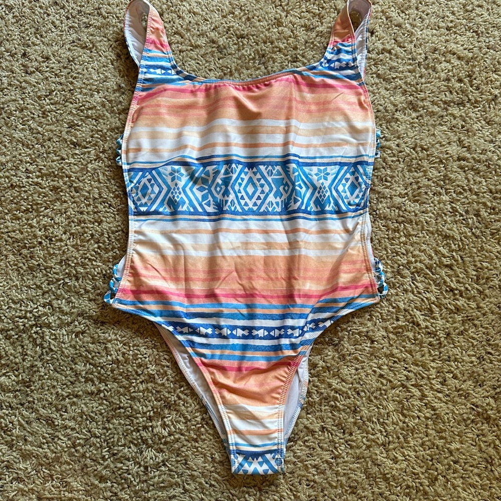 Colorful Patterned One-Piece Swimsuit